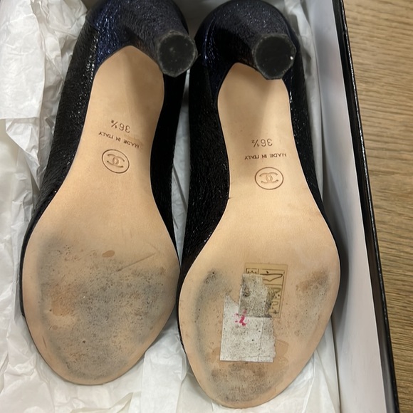 Chanel metallic open tow pump size 6.5 - Picture 5 of 9